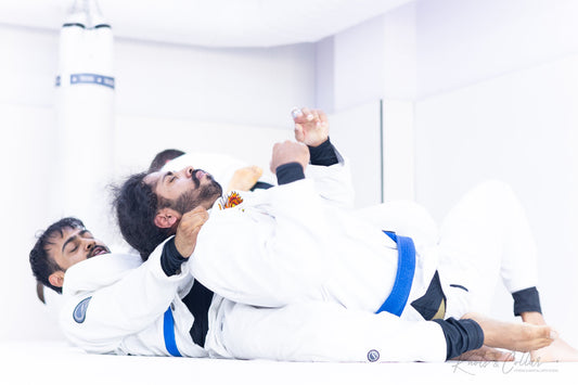Gi BJJ choke at Knots and Collar Defence Colony New Delhi