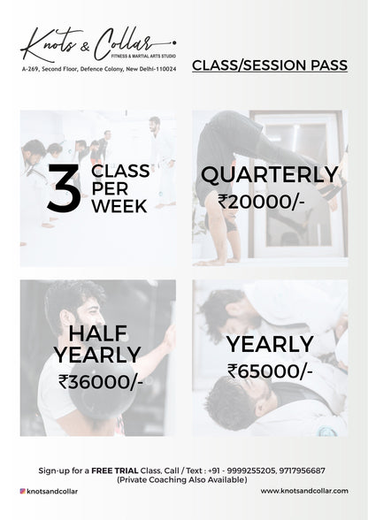 THREE CLASS PER WEEK MEMBERSHIP