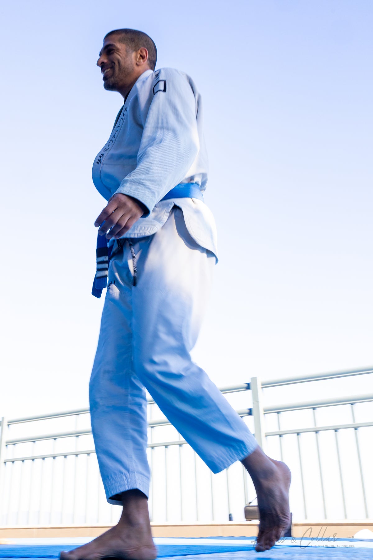 BJJ practitioner during a fitness-focused mat training session