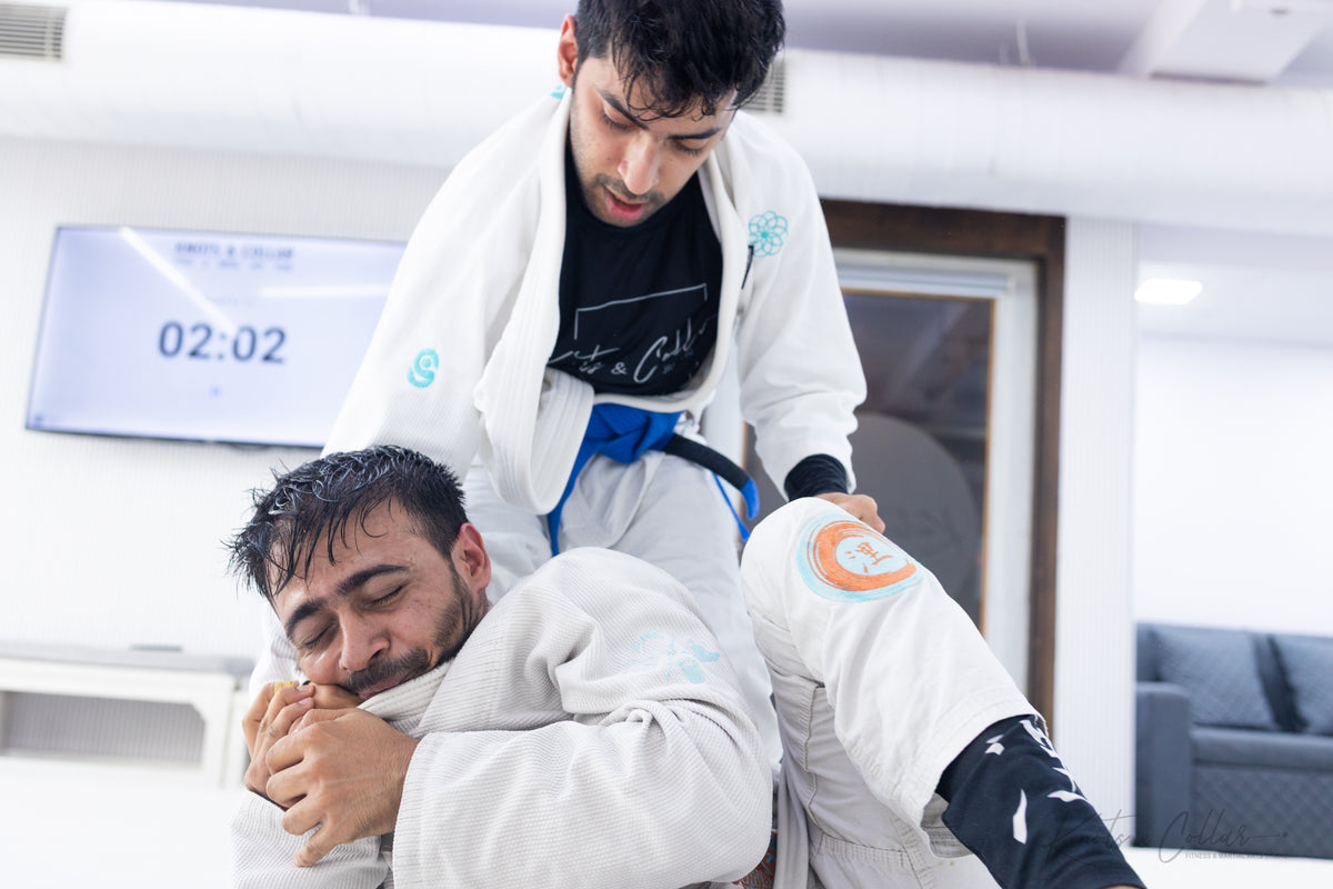 BJJ clinch control during live sparring, relevant to real self-defence scenarios