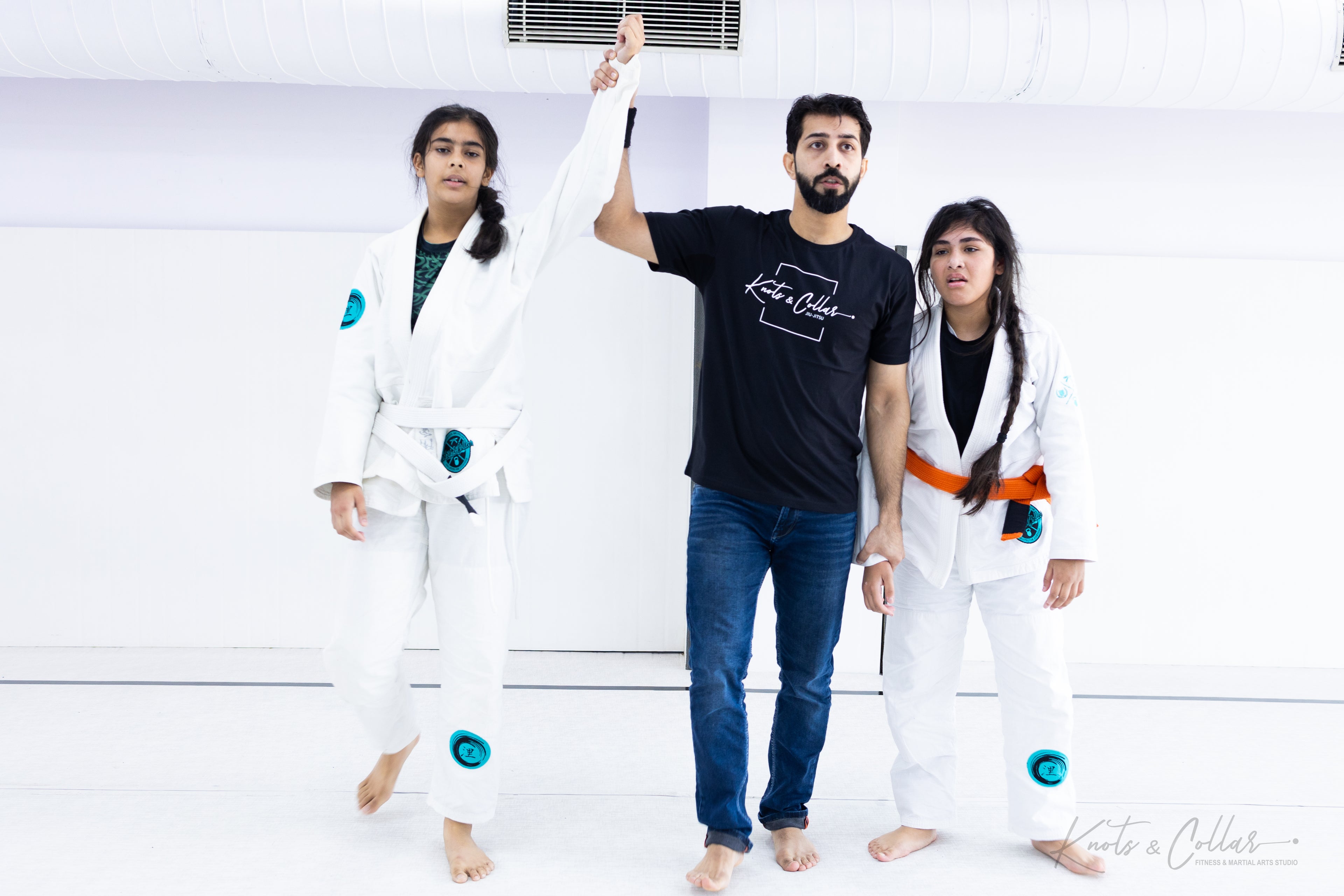 Kids BJJ training session at Knots and Collar Defence Colony