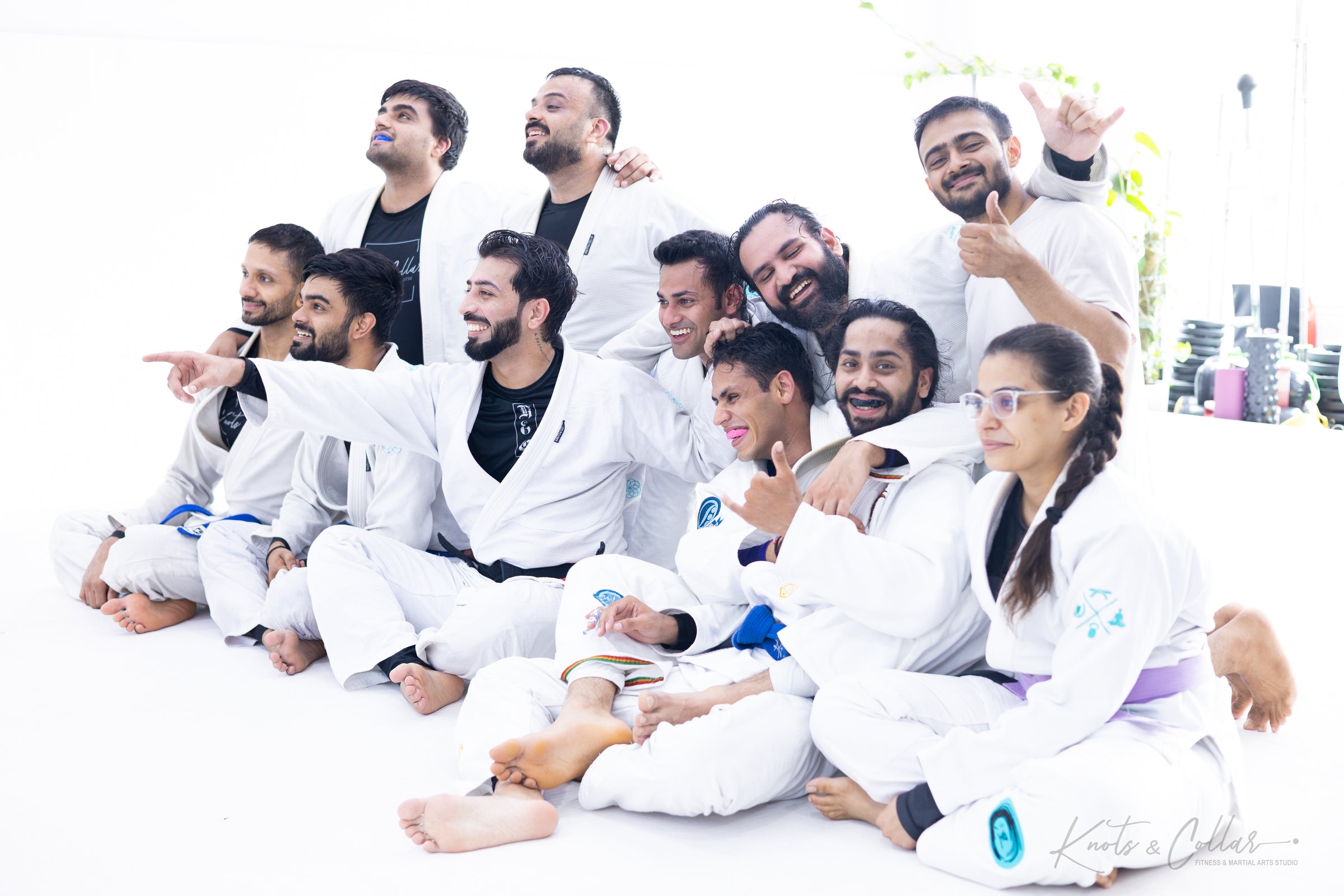 BJJ students and instructors at Knots & Collar, an example of a genuine academy culture in India