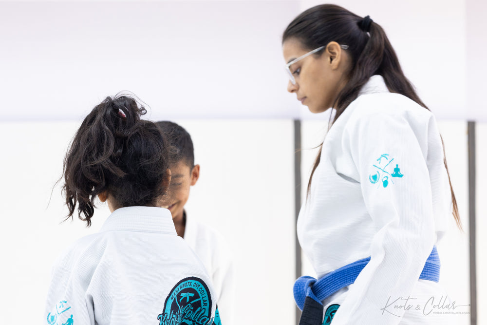 Kids BJJ class training and progressing through the belt system
