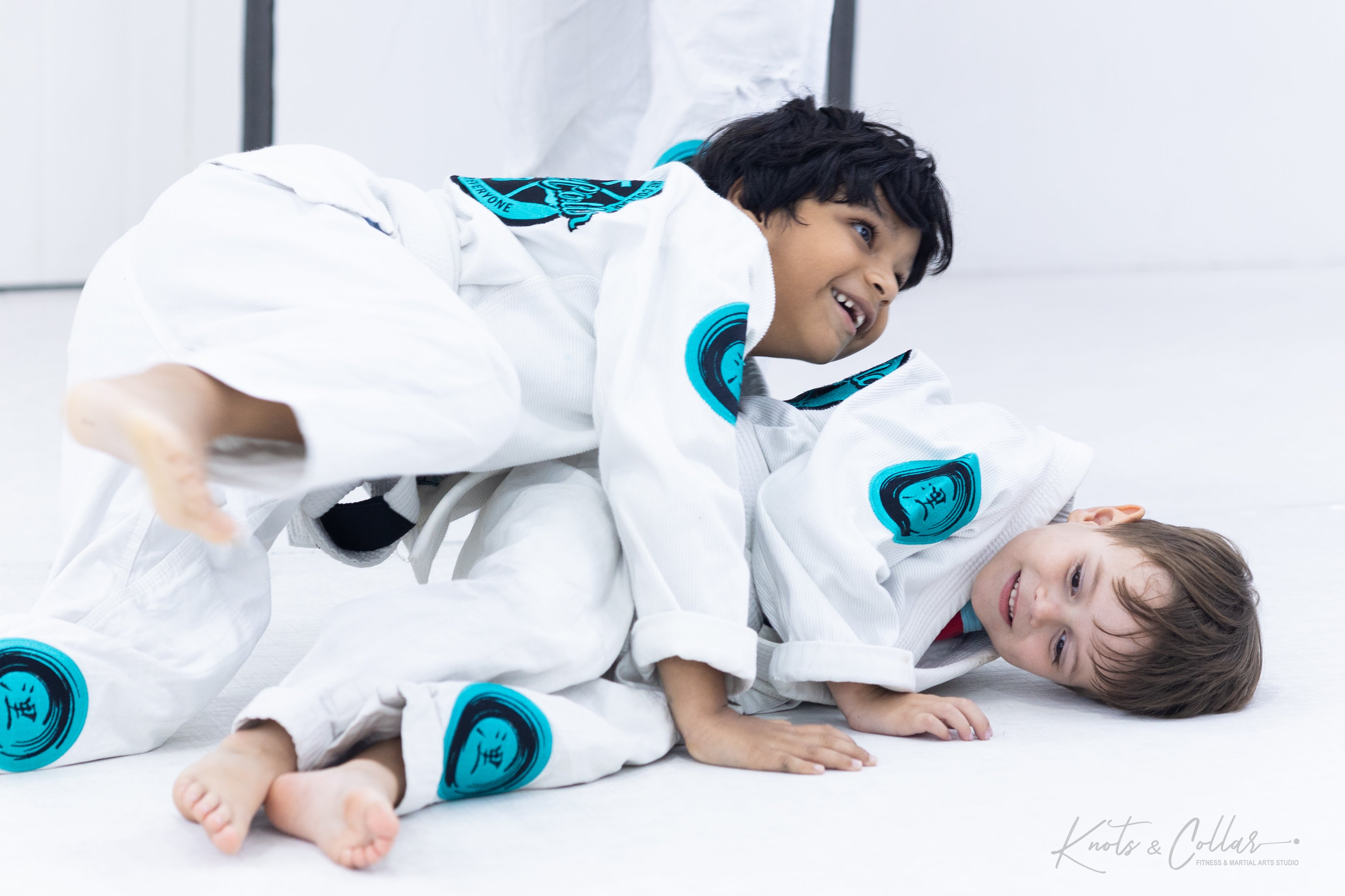 Kids jiu jitsu class at Knots and Collar Defence Colony Delhi